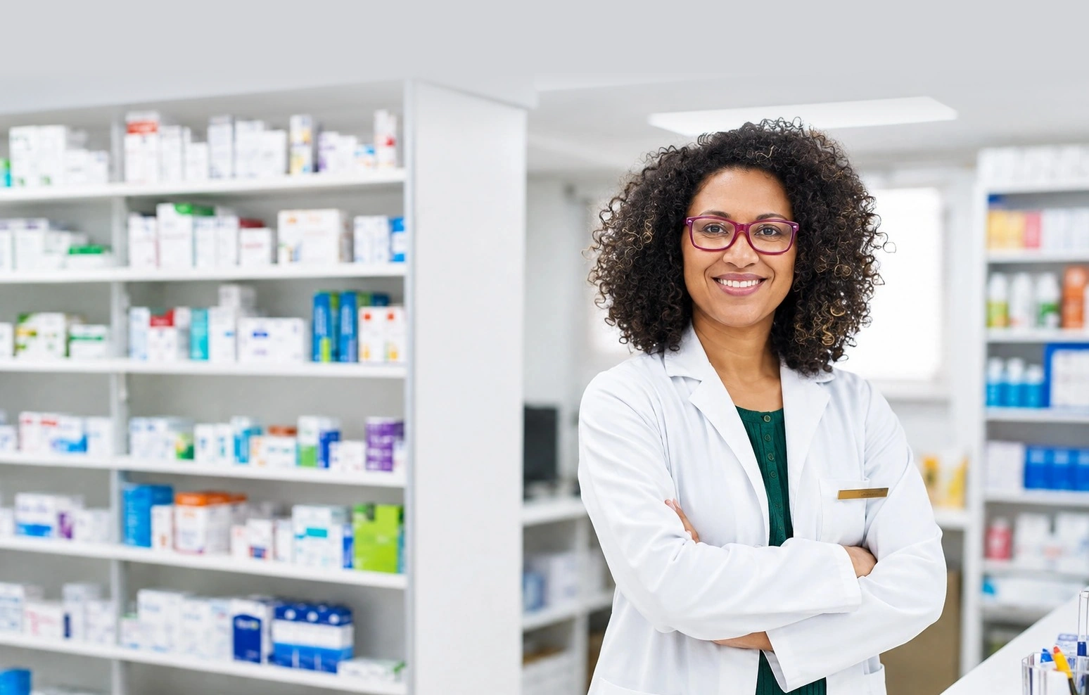 Pharmacist in a modern Kalidad Pharmacy
